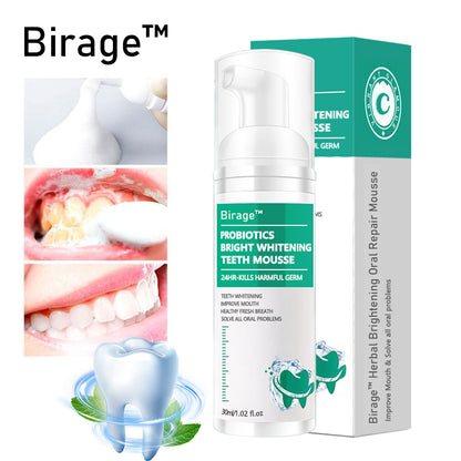 ✨(Vente du dernier jour - 80 % de réduction)Birage™ Herbal Brightening Oral Repair Mousse -Résoudre tous les problèmes bucco-dentaires